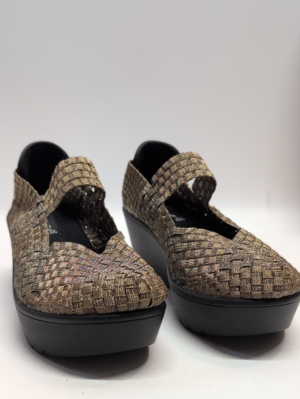 Steven By Steve Madden Bronze Woven Mary Jane Wedge